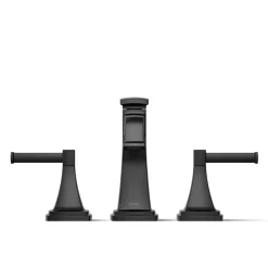 Deck-mount bath faucet trim with diverter