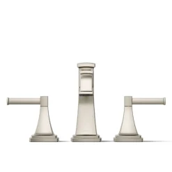 Deck-mount bath faucet trim with diverter