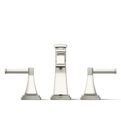 Deck-mount bath faucet trim with diverter