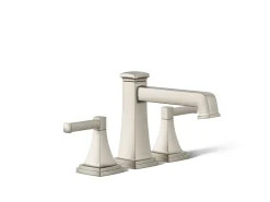 Deck-mount bath faucet trim with diverter
