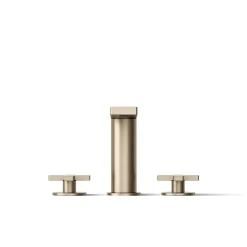 Deck-mount bath faucet with cross handles