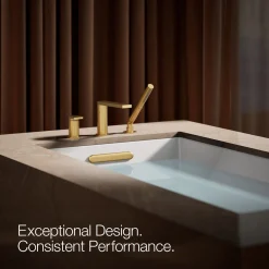 Deck-mount bath faucet with handshower