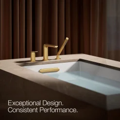 Deck-mount bath faucet with handshower