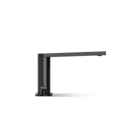 Deck-mount bath faucet with lever handles
