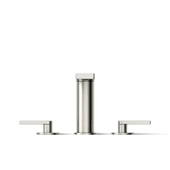 Deck-mount bath faucet with lever handles