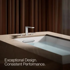 Deck-mount bath faucet with lever handles
