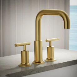 Deck-mount bath spout