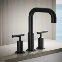 Deck-mount bath spout
