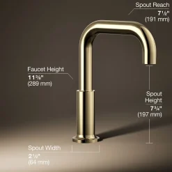 Deck-mount bath spout