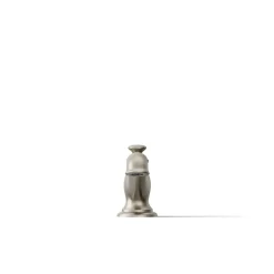 Deck-mount bath spout with flare design