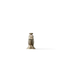 Deck-mount bath spout with flare design