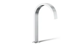 Deck-mount bath spout with Ribbon design