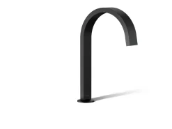 Deck-mount bath spout with Ribbon design