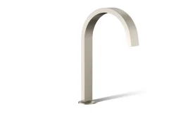 Deck-mount bath spout with Ribbon design