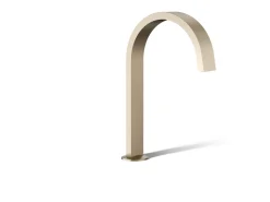 Deck-mount bath spout with Ribbon design