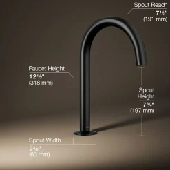 Deck-mount bath spout with Tube design