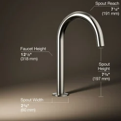 Deck-mount bath spout with Tube design