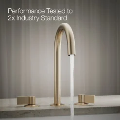 Deck-mount bath spout with Tube design