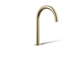 Deck-mount bath spout with Tube design