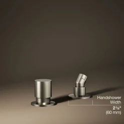 Deck-mount handshower holder and two-way diverter valve