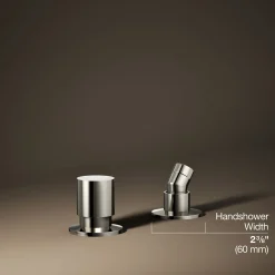 Deck-mount handshower holder and two-way diverter valve
