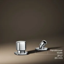 Deck-mount handshower holder and two-way diverter valve