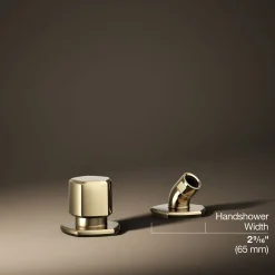 Deck-mount handshower holder and two-way diverter valve