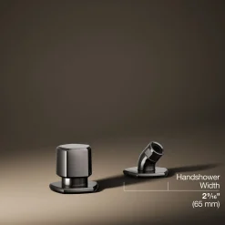 Deck-mount handshower holder and two-way diverter valve