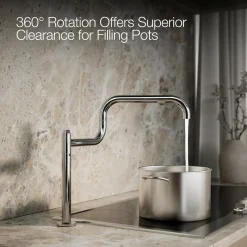 Deck-mount pot filler