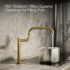 Deck-mount pot filler