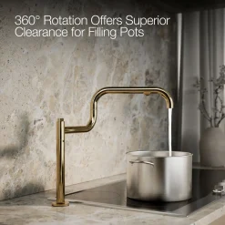 Deck-mount pot filler