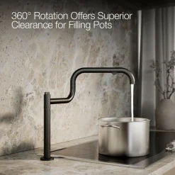 Deck-mount pot filler