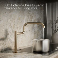 Deck-mount pot filler