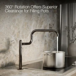 Deck-mount pot filler