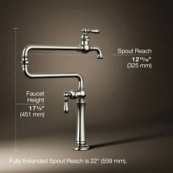 Deck-mount pot filler