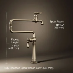 Deck-mount pot filler