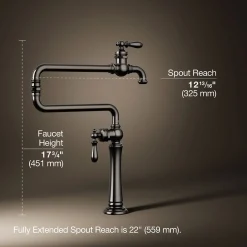 Deck-mount pot filler