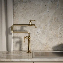 Deck-mount pot filler