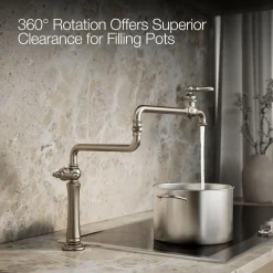 Deck-mount pot filler
