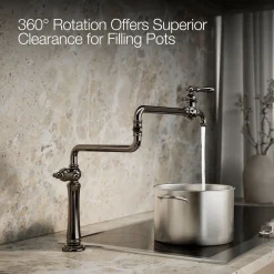 Deck-mount pot filler