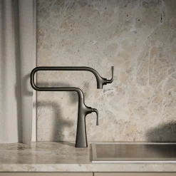 Deck-mount pot filler