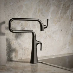 Deck-mount pot filler