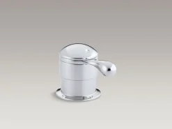 Deck-mount trim for transfer valve/vacuum breaker with lever handle, valve not included