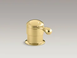 Deck-mount trim for transfer valve/vacuum breaker with lever handle, valve not included