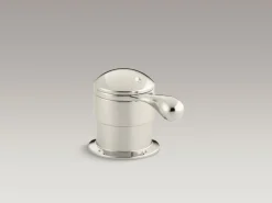 Deck-mount trim for transfer valve/vacuum breaker with lever handle, valve not included