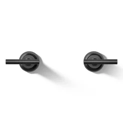 Deck- or wall-mount bath faucet handle trim with lever design
