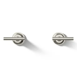 Deck- or wall-mount bath faucet handle trim with lever design