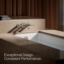 Deck- or wall-mount bath faucet handle trim with lever design