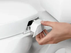 Deodorizing elongated toilet seat