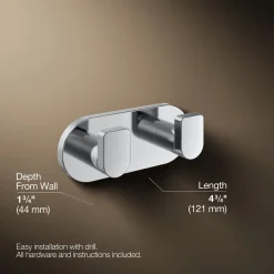 Double robe hook